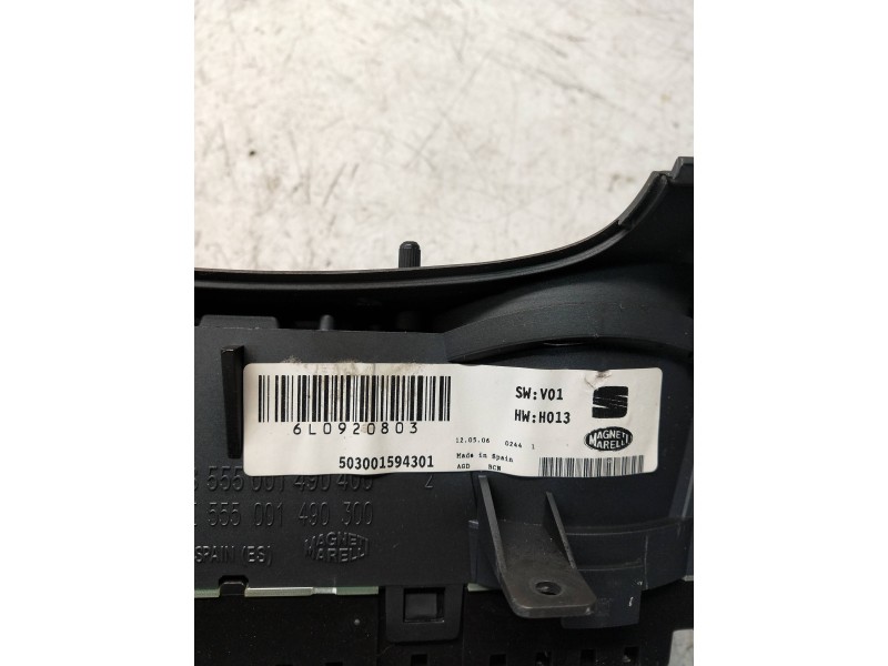 Recambio de cuadro instrumentos para seat ibiza (6l1) 1.2 12v referencia OEM IAM 6L0920803 503001594301 