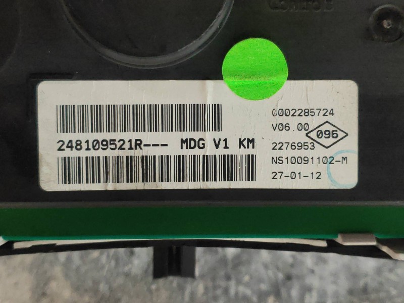 Recambio de cuadro instrumentos para dacia lodgy ambiance referencia OEM IAM 248109521R  