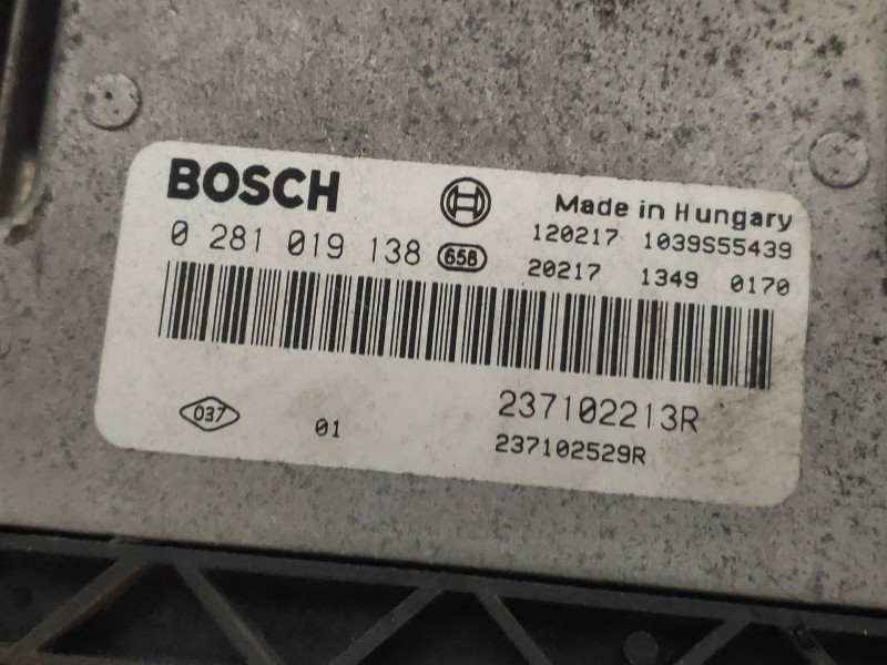 Recambio de centralita motor uce para dacia lodgy ambiance referencia OEM IAM 0281019138 237102213R 237102529R