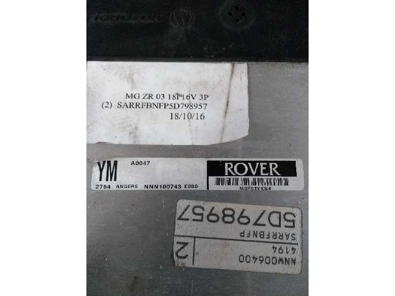 Recambio de centralita motor uce para mg rover mg zr 1.8 cat referencia OEM IAM NNN100743 A0047 YM 2784