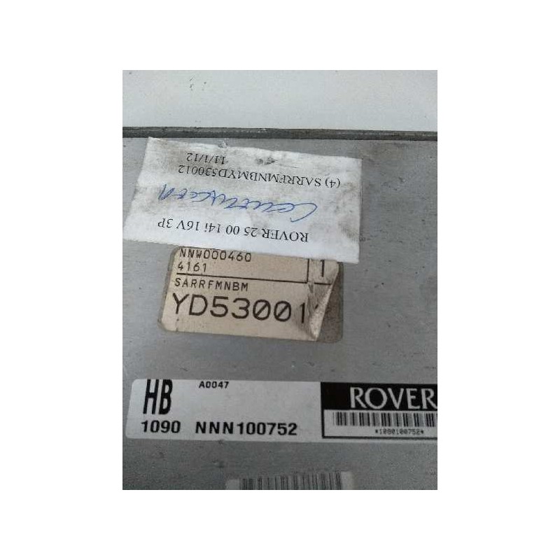 Recambio de centralita motor uce para mg rover serie 25 (rf) 1.4 16v cat referencia OEM IAM NNN100752 A0047 HB 1090