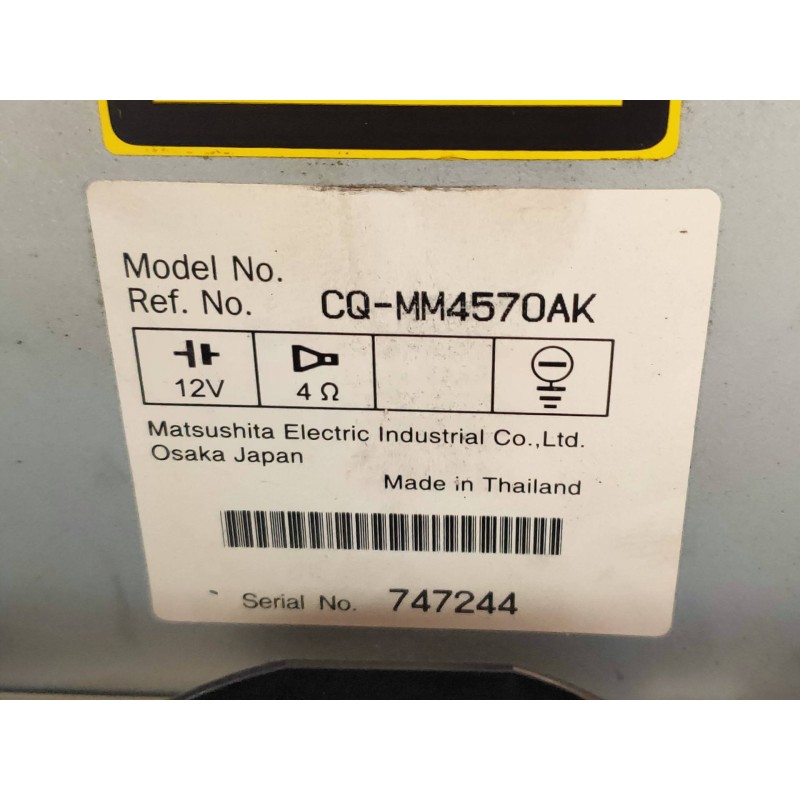 Recambio de sistema audio / radio cd para mazda 6 berlina (gg) 2.0 crtd 120 active (5-ptas.) referencia OEM IAM GR4B66DSX CQMM45