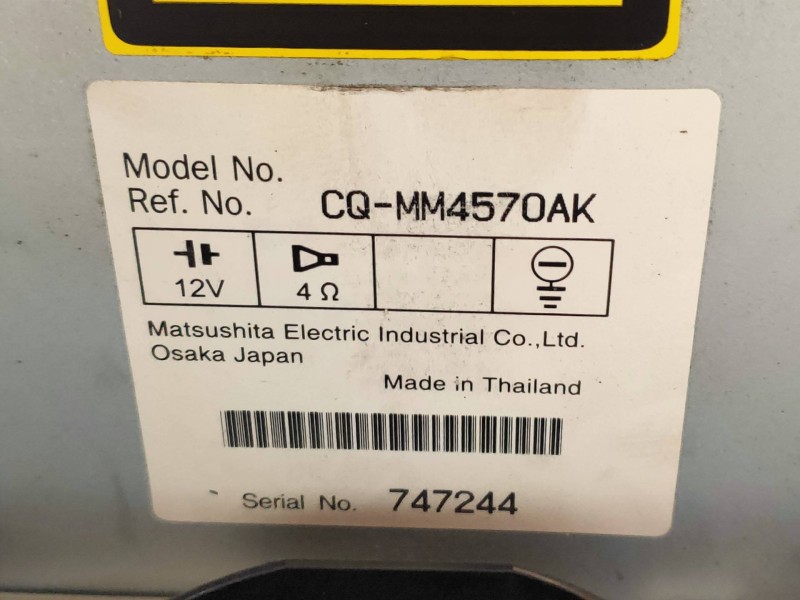 Recambio de sistema audio / radio cd para mazda 6 berlina (gg) 2.0 crtd 120 active (5-ptas.) referencia OEM IAM GR4B66DSX CQMM45