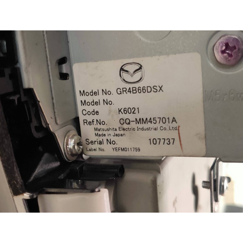 Recambio de sistema audio / radio cd para mazda 6 berlina (gg) 2.0 crtd 120 active (5-ptas.) referencia OEM IAM GR4B66DSX CQMM45