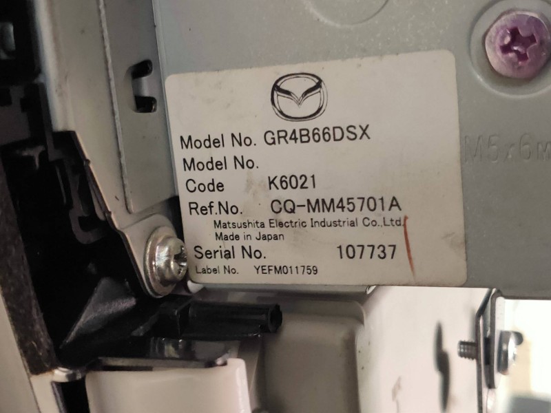 Recambio de sistema audio / radio cd para mazda 6 berlina (gg) 2.0 crtd 120 active (5-ptas.) referencia OEM IAM GR4B66DSX CQMM45