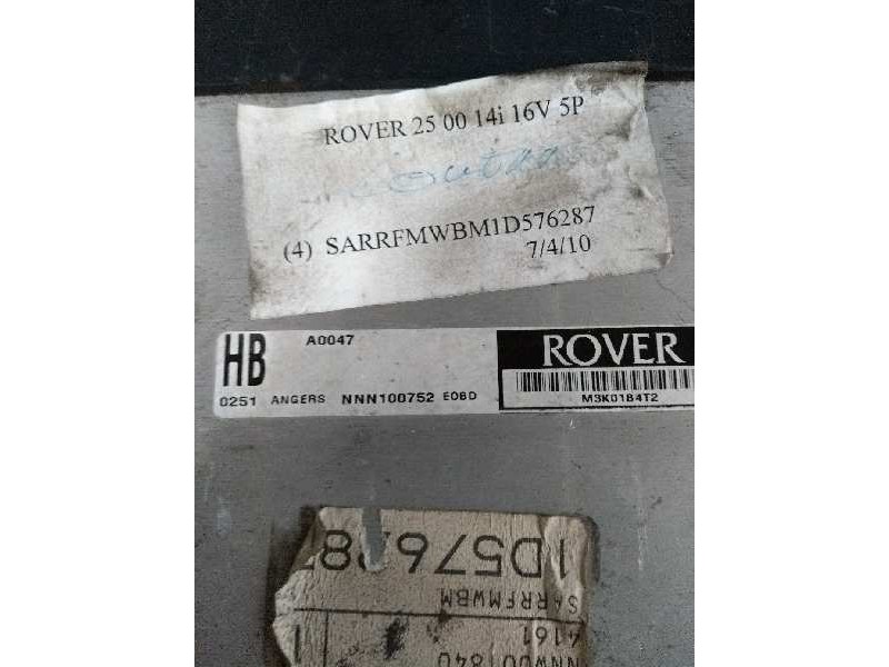 Recambio de centralita motor uce para mg rover serie 25 (rf) 1.4 16v cat referencia OEM IAM NNN100752 A0047 HB 0251