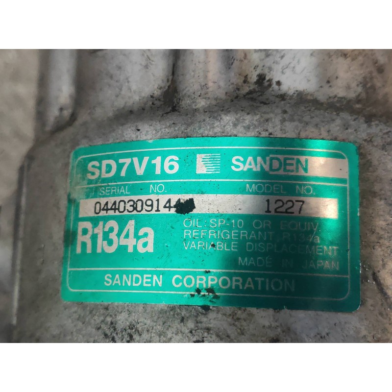 Recambio de compresor aire acondicionado para fiat ulysse (179) 2.0 jtd emotion (100kw) referencia OEM IAM SD7V161227  