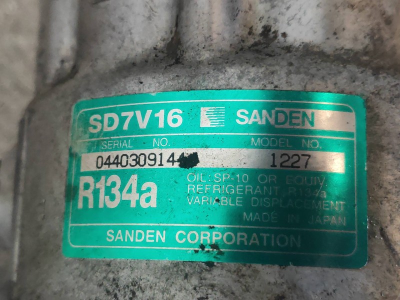 Recambio de compresor aire acondicionado para fiat ulysse (179) 2.0 jtd emotion (100kw) referencia OEM IAM SD7V161227  