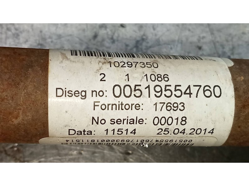 Recambio de transmision delantera derecha para fiat nuova 500 (150) 1.2 cat referencia OEM IAM 519554760  