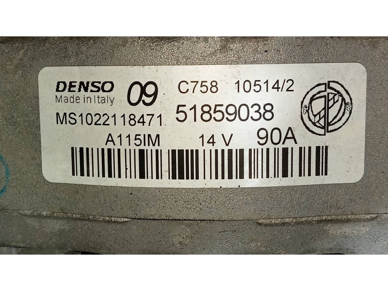 Recambio de alternador para fiat nuova 500 (150) 1.2 cat referencia OEM IAM 51859038 MS1022118471 