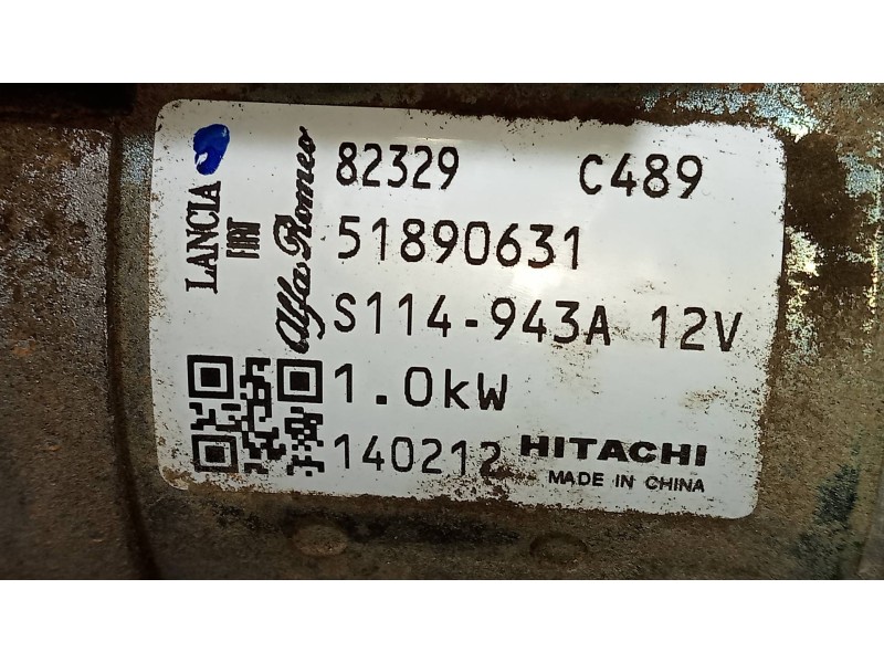 Recambio de motor arranque para fiat nuova 500 (150) 1.2 cat referencia OEM IAM 51890631  