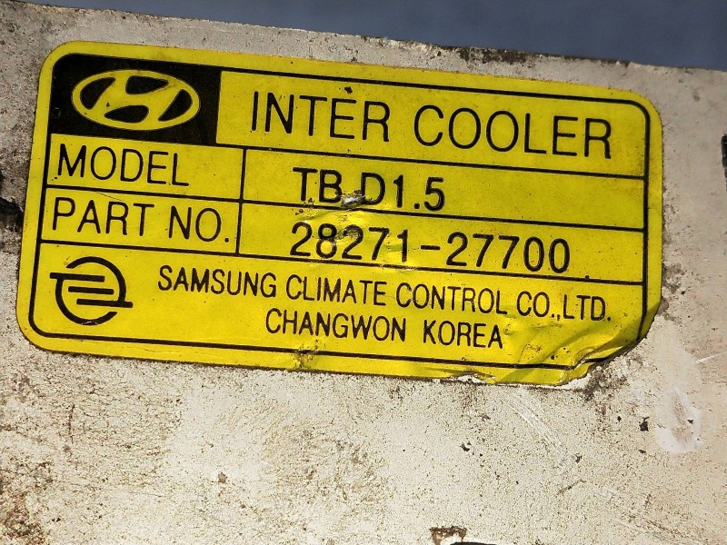 Recambio de intercooler para hyundai getz (tb) 1.5 crdi referencia OEM IAM 2827127700  
