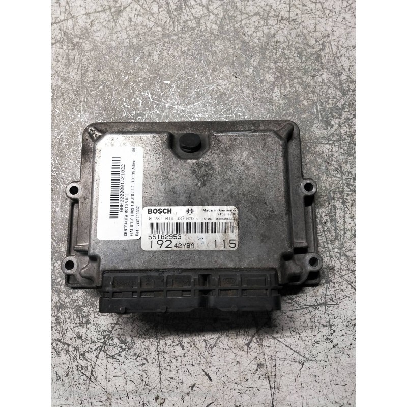 Recambio de centralita motor uce para fiat stilo (192) 1.9 jtd / 1.9 jtd 115 active referencia OEM IAM 0281010337 55182953 