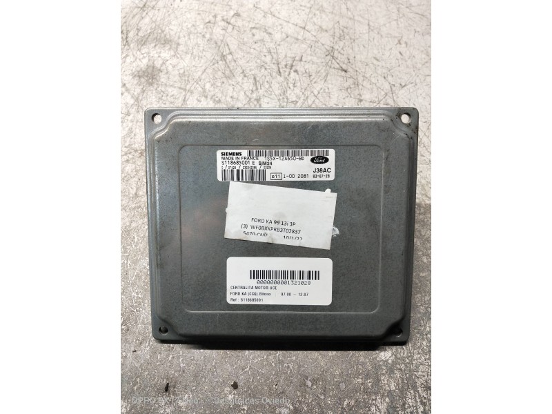 Recambio de centralita motor uce para ford ka (ccq) bitono referencia OEM IAM S118685001 1S5X12A650BD J38AC
