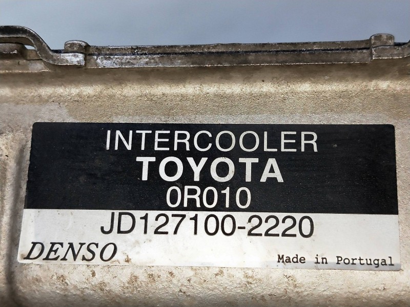 Recambio de intercooler para toyota avensis berlina (t25) 2.2 d-4d executive berlina (5-ptas.) referencia OEM IAM JD1271002220  