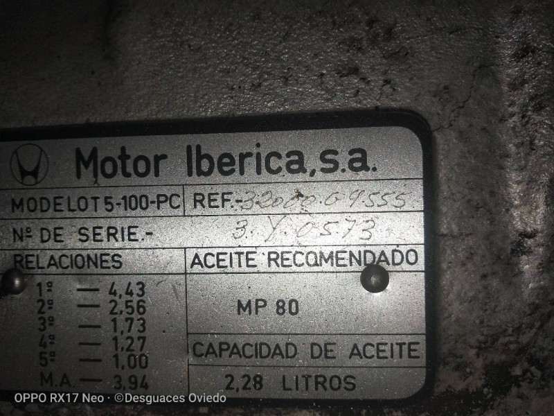 Recambio de caja cambios para nissan patrol (k/w160) 2.7 d referencia OEM IAM 32000G9555 3Y0573 