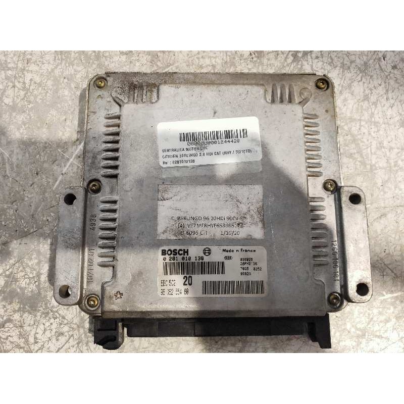 Recambio de centralita motor uce para citroen berlingo 2.0 hdi cat (rhy / dw10td) referencia OEM IAM 0281010138 9636255480 EDC15