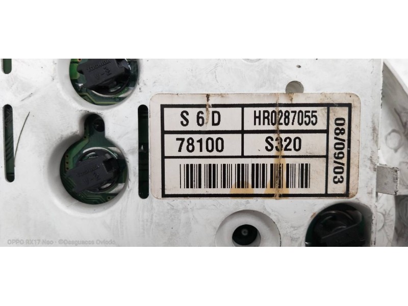 Recambio de cuadro instrumentos para honda civic berlina 5 (eu7/8) 1.6i ls referencia OEM IAM HR0287055 78100S320 