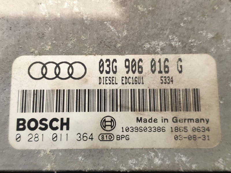 Recambio de centralita motor uce para audi a3 (8p) 2.0 tdi ambiente referencia OEM IAM 0281011364 03G906016G BOSCH