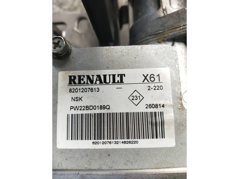 Recambio de columna direccion para renault kangoo 1.5 dci diesel fap referencia OEM IAM 8201207613  