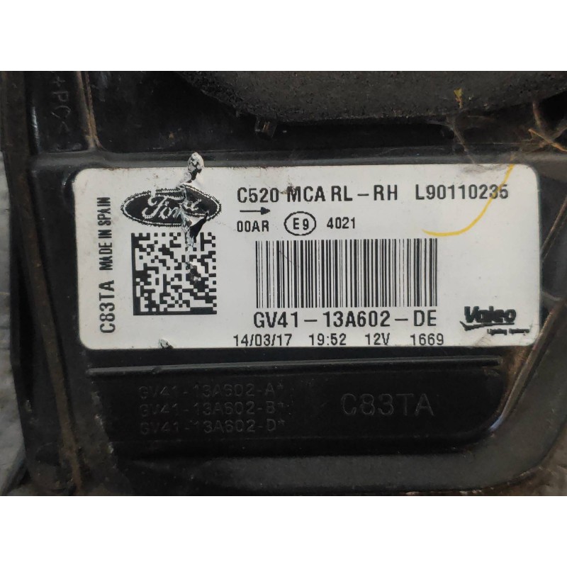 Recambio de piloto trasero derecho interior para ford kuga (cbs) 2.0 tdci cat referencia OEM IAM GV4113A602DE L90110235 