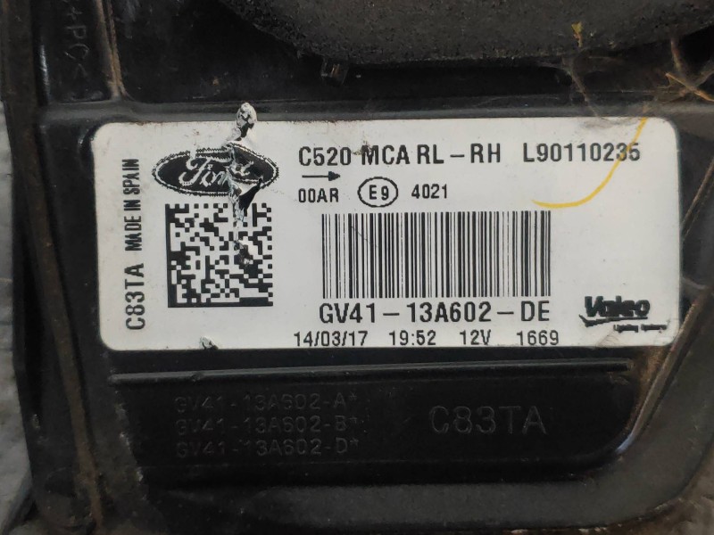 Recambio de piloto trasero derecho interior para ford kuga (cbs) 2.0 tdci cat referencia OEM IAM GV4113A602DE L90110235 