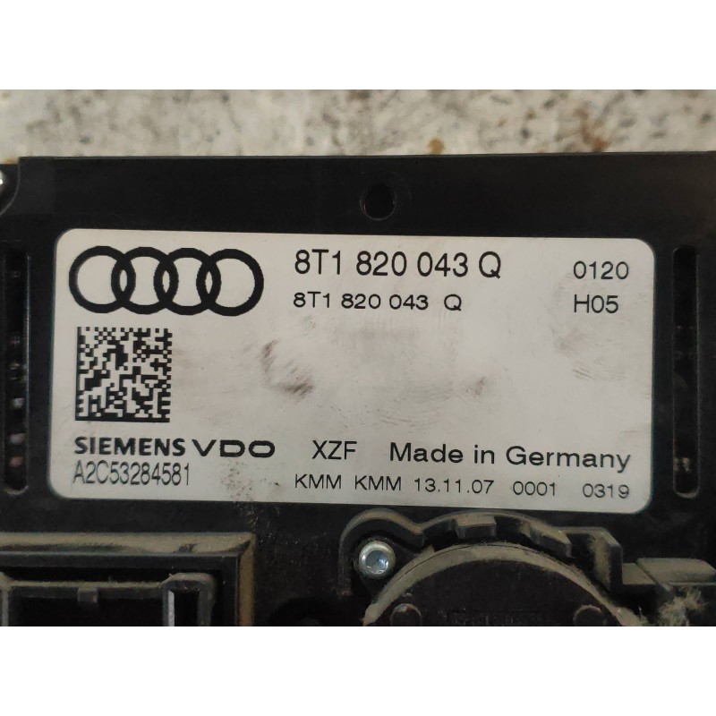 Recambio de mando calefaccion / aire acondicionado para audi a5 coupe (8t) 2.7 tdi referencia OEM IAM 8T1820043Q A2C53284581 