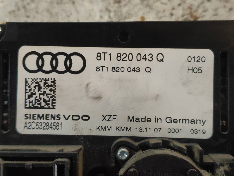 Recambio de mando calefaccion / aire acondicionado para audi a5 coupe (8t) 2.7 tdi referencia OEM IAM 8T1820043Q A2C53284581 