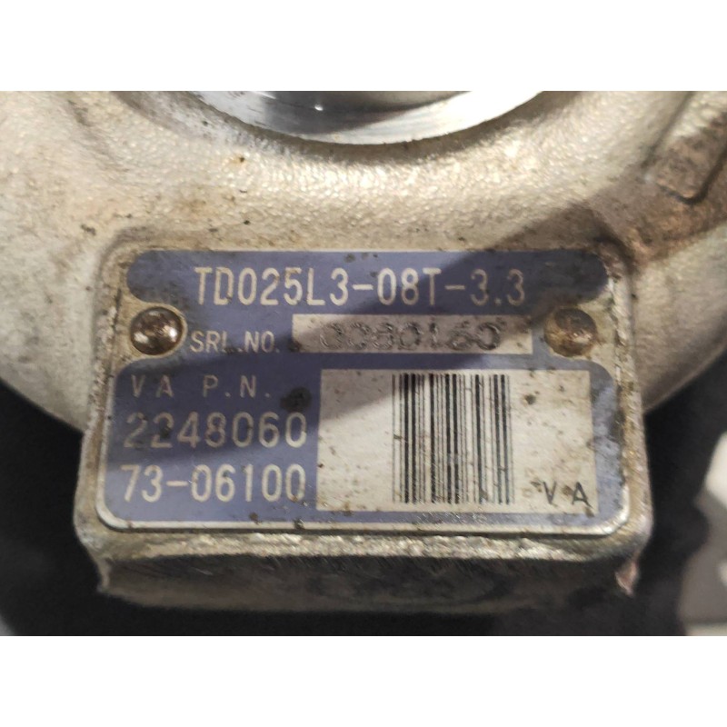 Recambio de turbocompresor para mg rover serie 75 (rj) 2.0 cdt classic referencia OEM IAM 7306100 TD025L308T33 2248060 