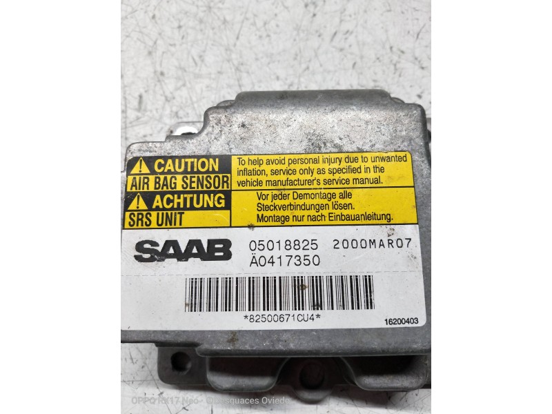 Recambio de centralita airbag para saab 9-5 berlina 2.0 cat referencia OEM IAM 05018825 A0417350 