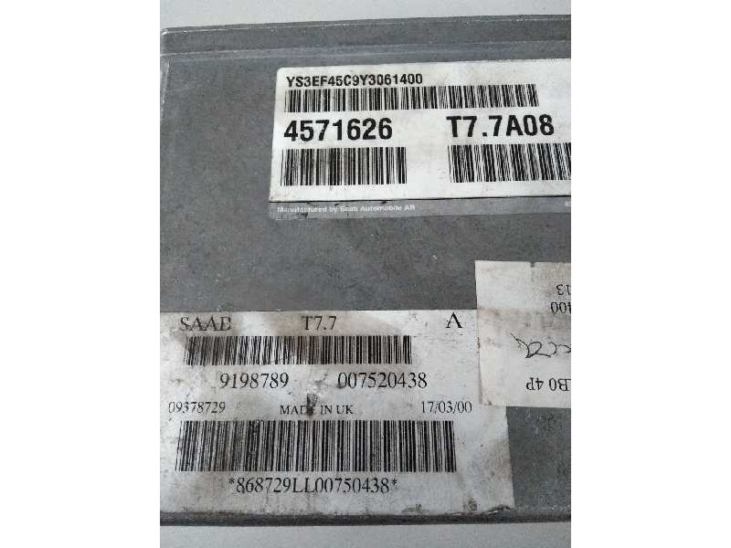 Recambio de centralita motor uce para saab 9-5 berlina 2.0 cat referencia OEM IAM 4571626 T77A08 9198789