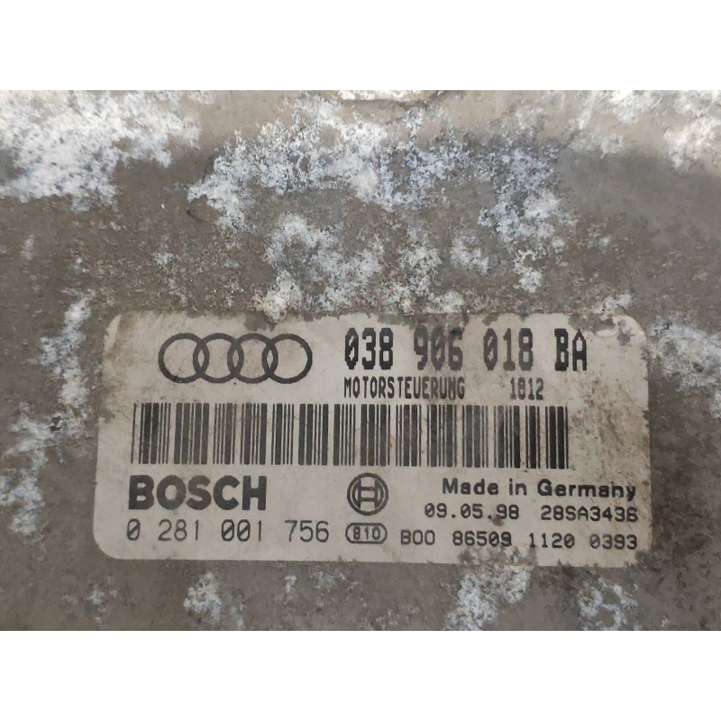 Recambio de centralita motor uce para audi a3 (8l) 1.9 tdi ambiente referencia OEM IAM 0281001756 038906018BA 