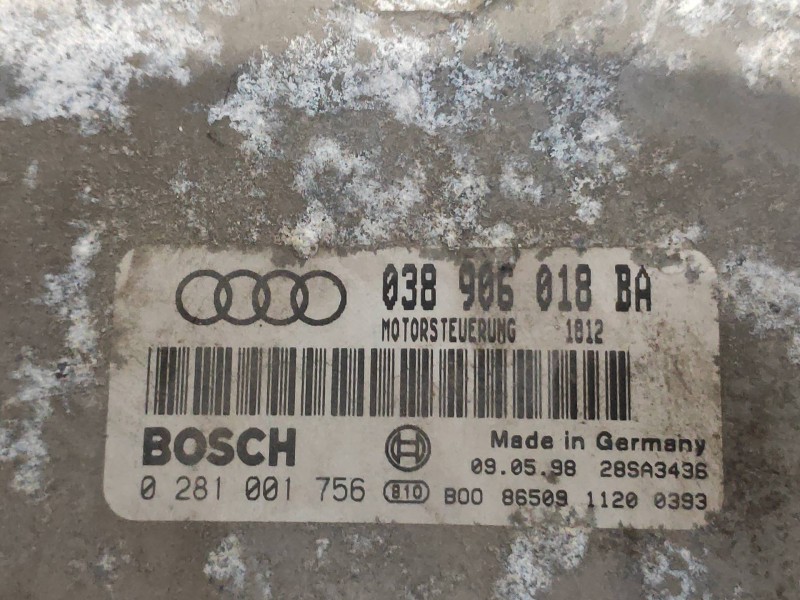 Recambio de centralita motor uce para audi a3 (8l) 1.9 tdi ambiente referencia OEM IAM 0281001756 038906018BA 