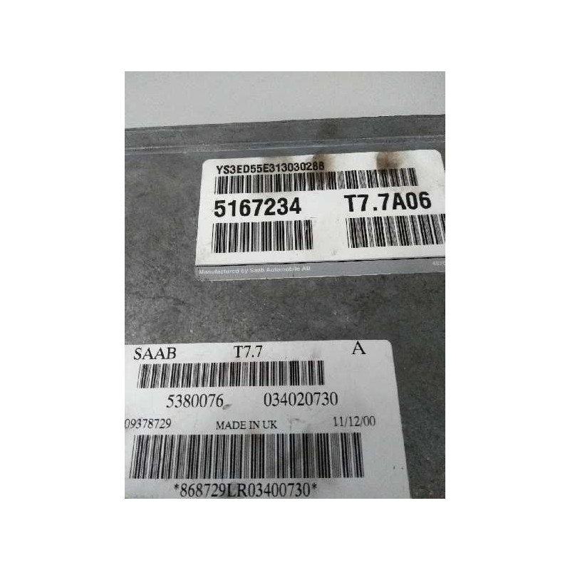 Recambio de centralita motor uce para saab 9-5 familiar 2.3 cat referencia OEM IAM 5167234 T77A06 5380076