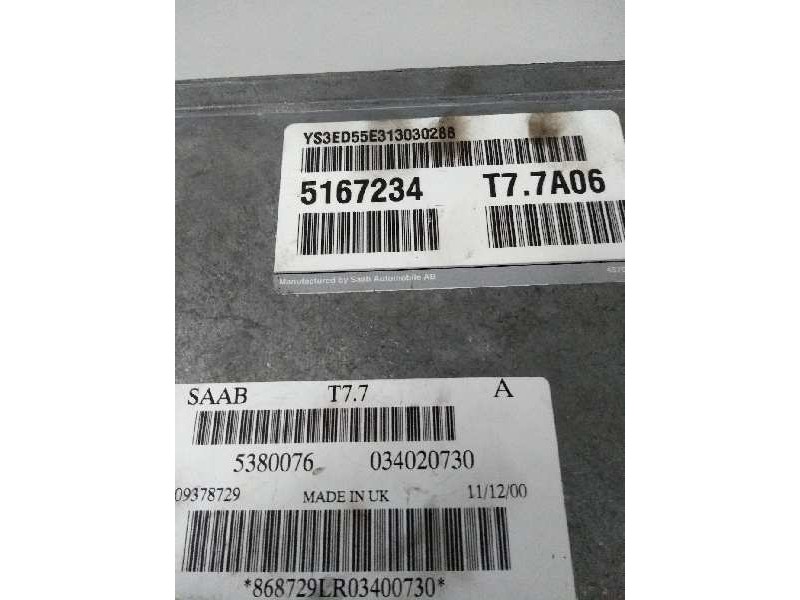 Recambio de centralita motor uce para saab 9-5 familiar 2.3 cat referencia OEM IAM 5167234 T77A06 5380076