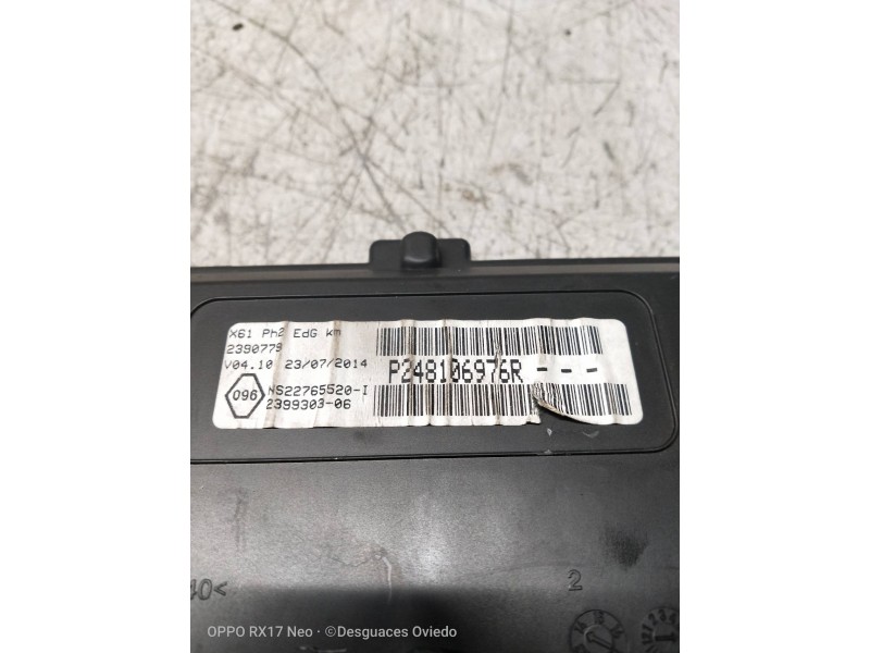 Recambio de cuadro instrumentos para renault kangoo 1.5 dci diesel fap referencia OEM IAM P248106976R   Recambio de cuadro instrumentos para renault kangoo 1.5 dci diesel fap referencia OEM IAM P248106976R