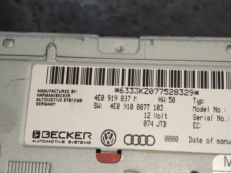 Recambio de sistema navegacion gps para audi a5 coupe (8t) 2.7 tdi referencia OEM IAM 4E0919837M  
