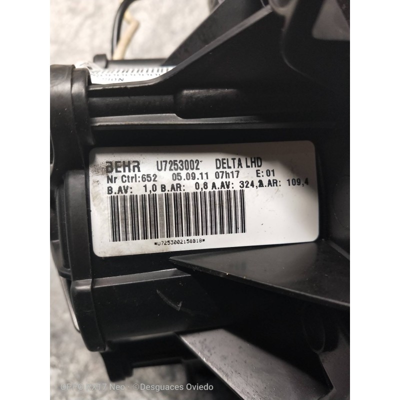 Recambio de motor calefaccion para opel astra j sports tourer 1.7 16v cdti referencia OEM IAM U7253002  