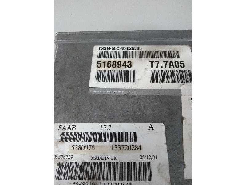 Recambio de centralita motor uce para saab 9-5 berlina 2.0 cat referencia OEM IAM 5168943 T77A05 5380076