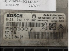 Recambio de centralita motor uce para peugeot 207 xs pack referencia OEM IAM 0281012465 9661004480 EDC16C34 2