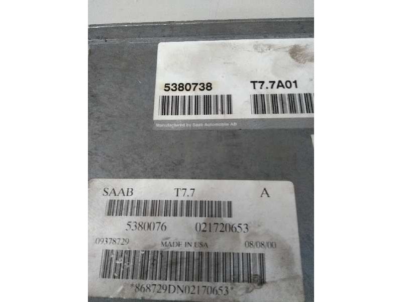 Recambio de centralita motor uce para saab 9-5 berlina 2.0 cat referencia OEM IAM T77A01 5380738 5380076
