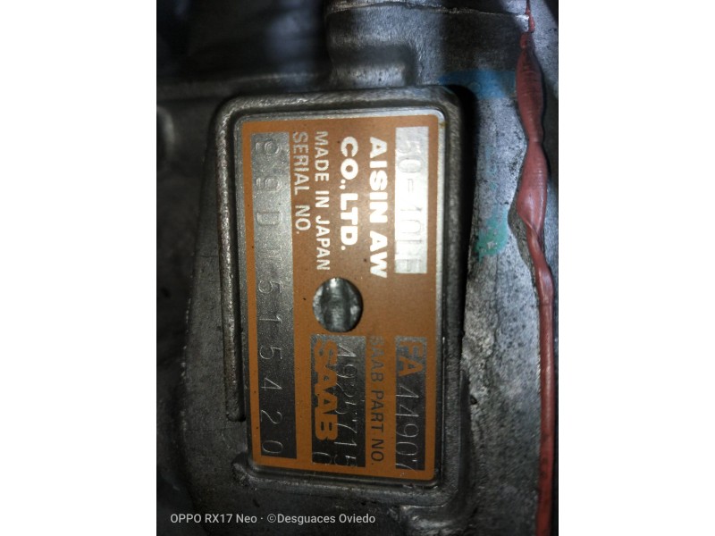 Recambio de caja cambios para saab 9-3 berlina 2.0 cat referencia OEM IAM 5040LE 49257150 FA44907 99DW515420