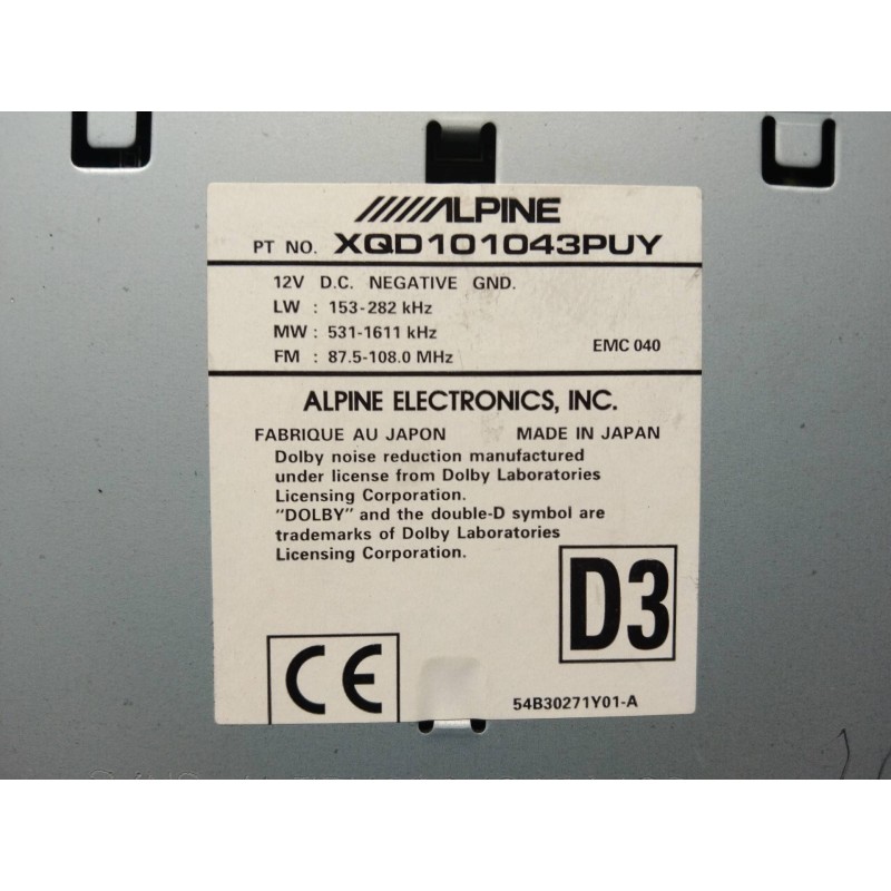 Recambio de sistema audio / radio cd para mg rover serie 75 (rj) 2.0 cdt classic referencia OEM IAM XQD101043PUY  