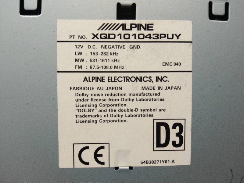 Recambio de sistema audio / radio cd para mg rover serie 75 (rj) 2.0 cdt classic referencia OEM IAM XQD101043PUY  