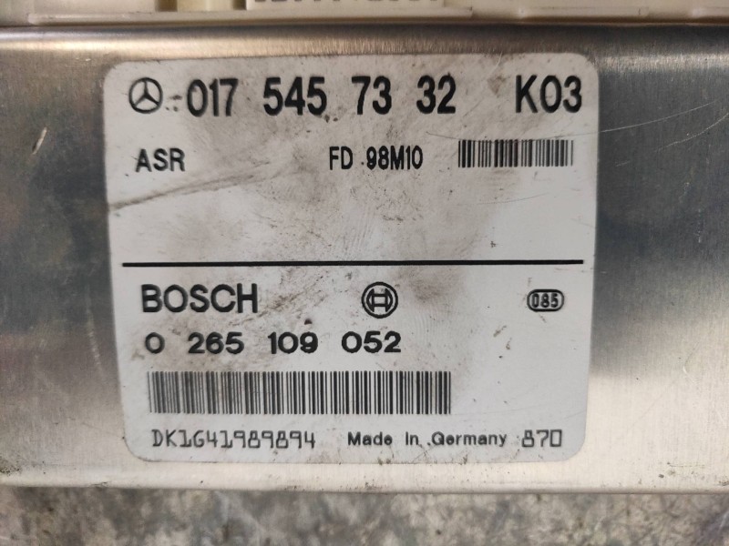 Recambio de centralita asr para mercedes clase e (w210) berlina diesel 290 turbodiesel (210.017) referencia OEM IAM 0265109052 0