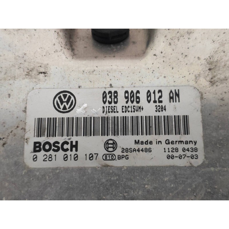 Recambio de centralita motor uce para skoda fabia (6y2/6y3) comfort referencia OEM IAM 0281010107 038906012AN BOSCH EDC15VM