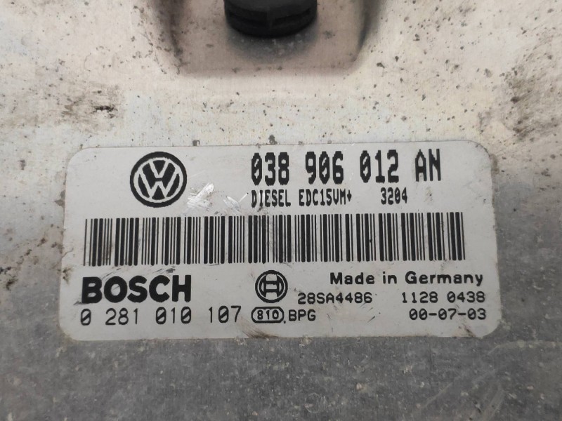 Recambio de centralita motor uce para skoda fabia (6y2/6y3) comfort referencia OEM IAM 0281010107 038906012AN BOSCH EDC15VM