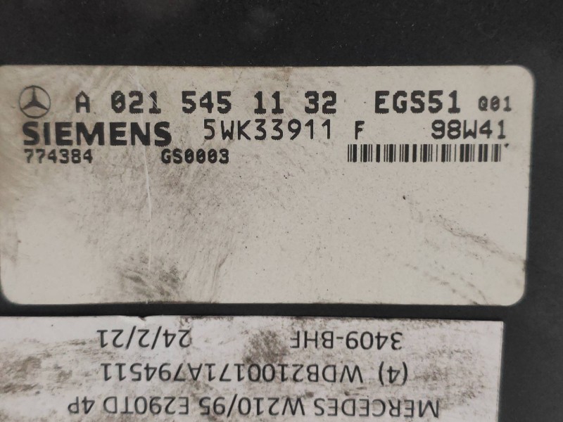 Recambio de centralita cambio automatico para mercedes clase e (w210) berlina diesel 290 turbodiesel (210.017) referencia OEM IA
