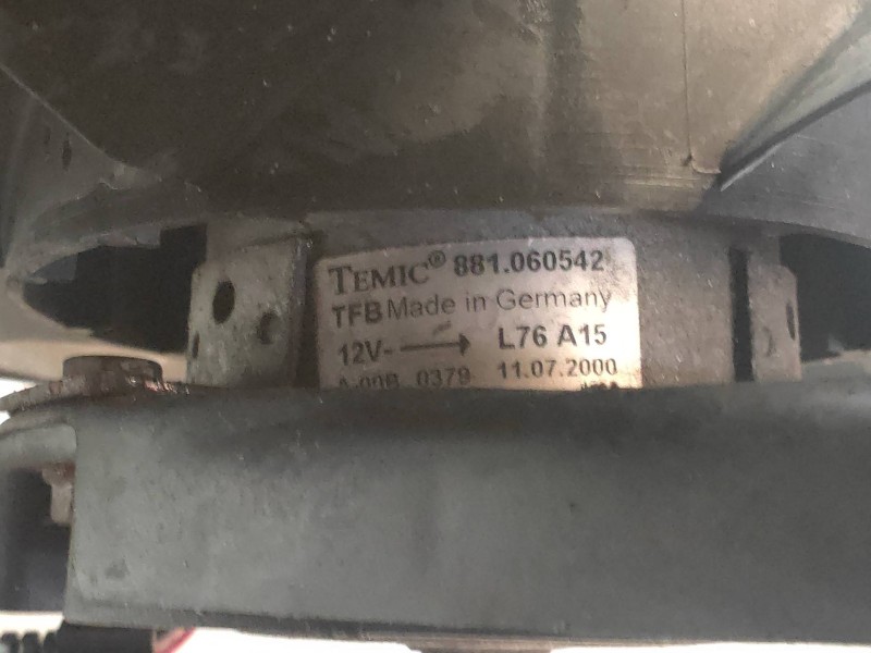 Recambio de electroventilador para skoda fabia (6y2/6y3) comfort referencia OEM IAM 6Q0121207C 881060542 