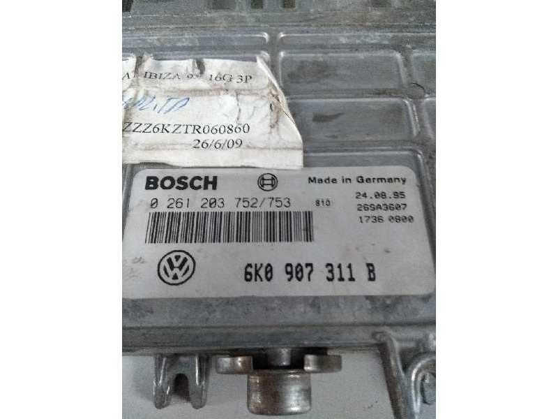 Recambio de centralita motor uce para seat ibiza (6k) referencia OEM IAM 0261203752 0261203753 6K0907311B Recambio de centralita motor uce para seat ibiza (6k) referencia OEM IAM 0261203752 0261203753 6K0907311B